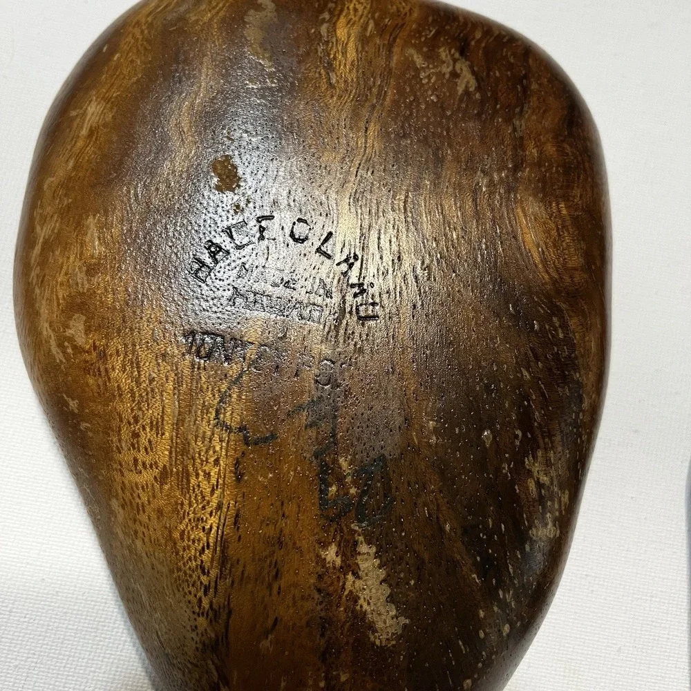 Vintage Monkey‎ Pod Wood Leaf Bowls Set of 3 Hawaii Serving Dishes MCM
